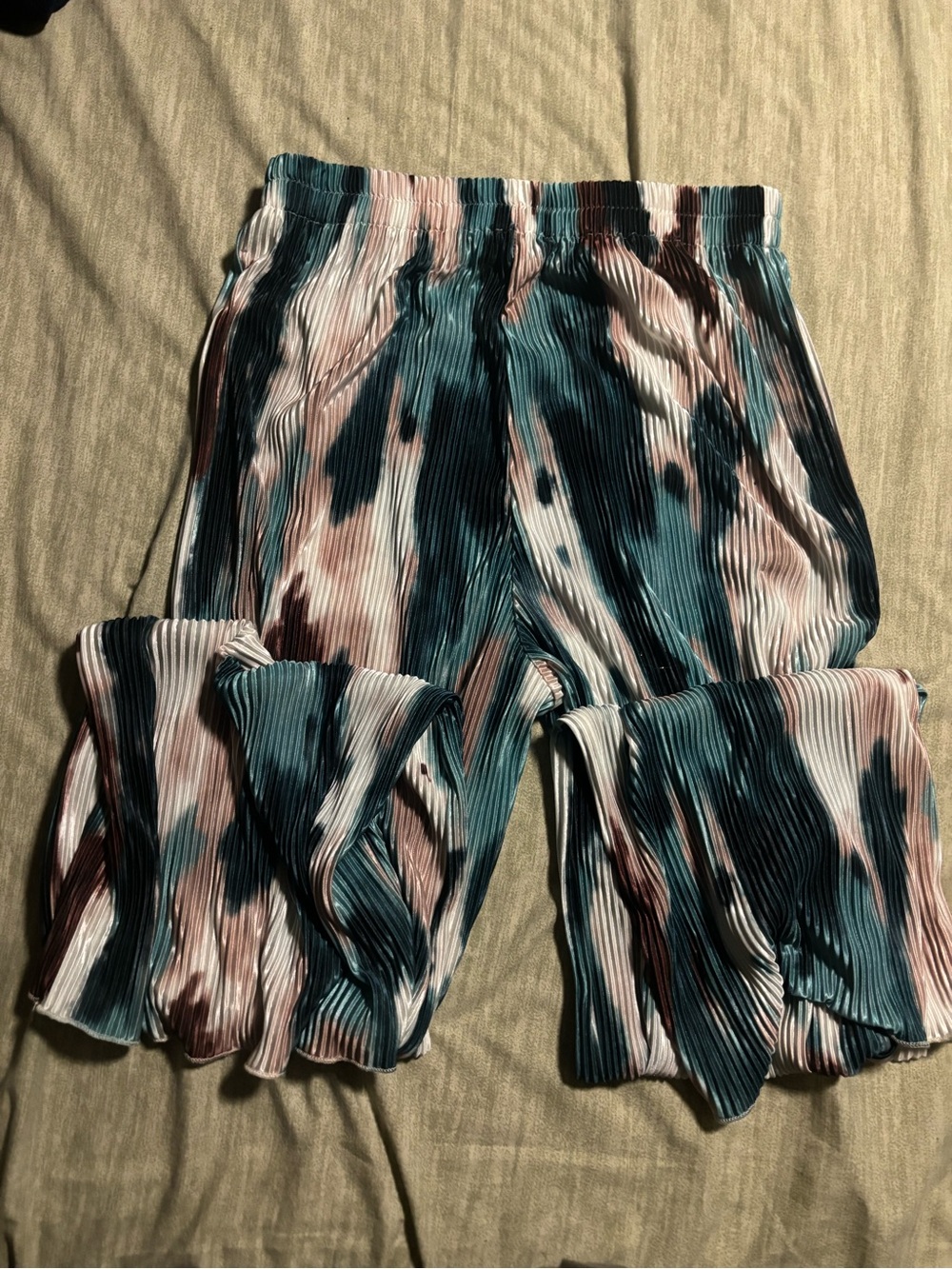 Printed wide leg pant